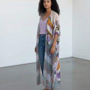 ARATTA SILENT JOURNEY COMBO PRINT KIMONO